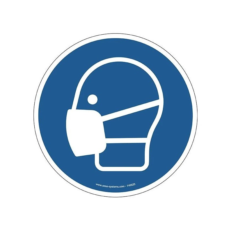 Pictogrammes Masque visage M016 | Obligation de port du masque EN ISO 7010