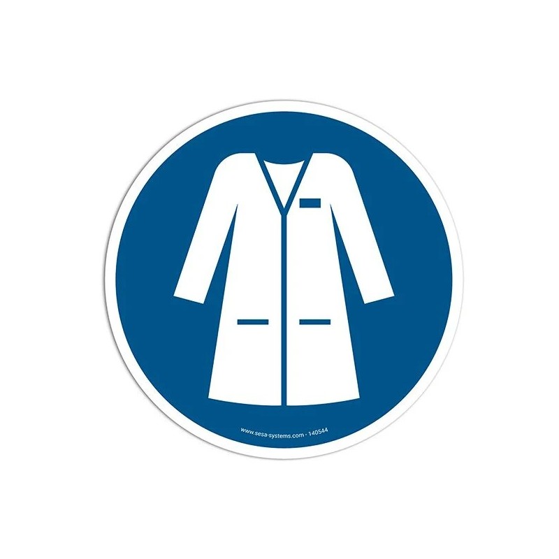 Pictogramme Blouse obligatoire | Marquage au sol sécurité antidérapant