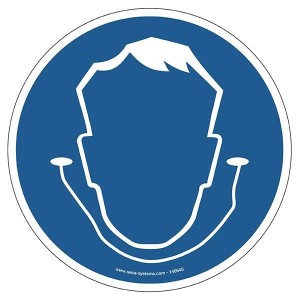 Pictogramme Protection auditive obligatoire | Marquage au sol antidérapant