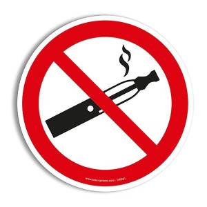 Pictogramme Interdiction de vapoter au sol | Signalisation de sécurité adhésive