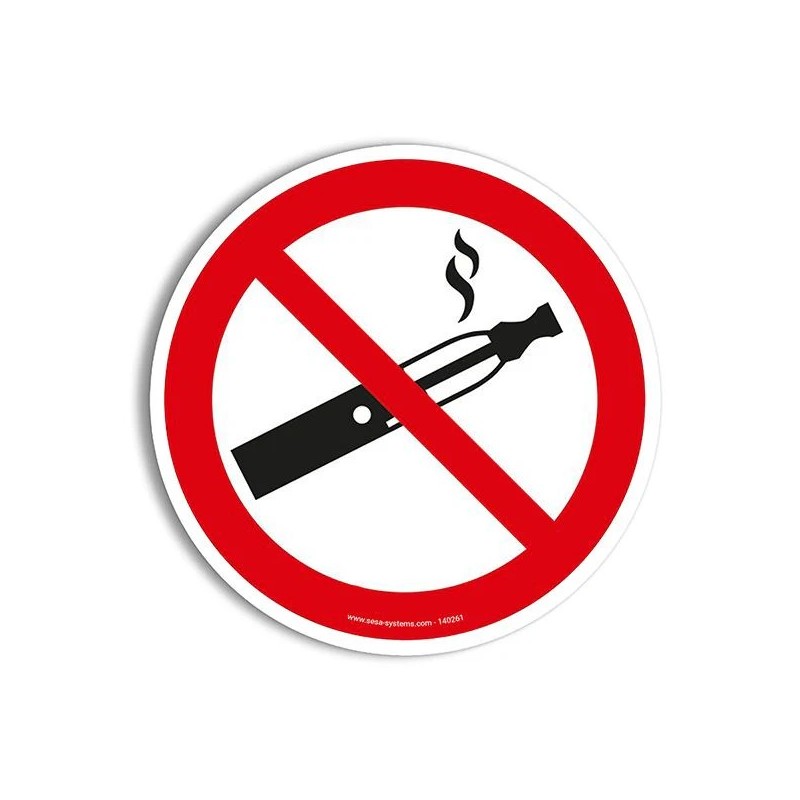 Pictogramme Interdiction de vapoter au sol | Signalisation de sécurité adhésive