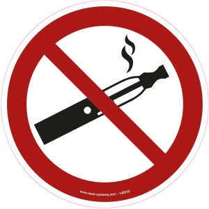 Pictogramme Interdiction de vapoter au sol | Signalisation de sécurité adhésive