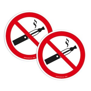 Pictogramme Interdiction de vapoter au sol | Signalisation de sécurité adhésive
