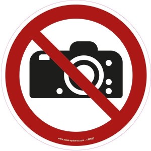 Pictogramme Interdiction de photographier P029 | Signalisation au sol ISO 7010