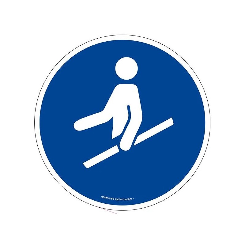 Pictogramme Tenez la rampe M012 | Signalisation de sécurité EN ISO 7010