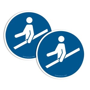 Pictogramme Tenez la rampe M012 | Signalisation de sécurité EN ISO 7010