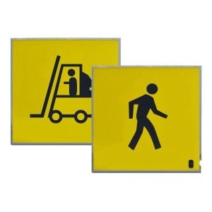 Panneau lumineux sécurité LED recto/verso SECULED | Signalisation de sécurité industrielle