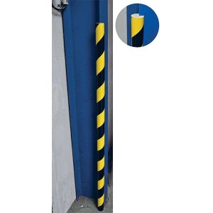 Amortisseur mousse d'arête rond jaune noir 1200 mm | Protection anti-choc industrielle