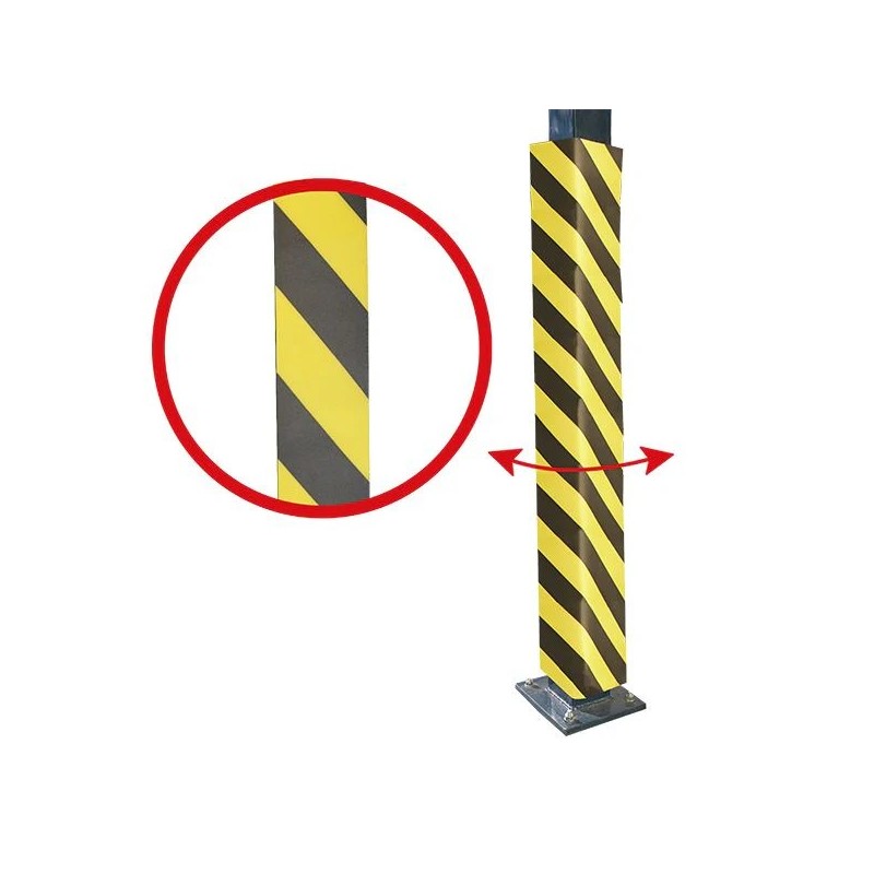 Bandes de protection adhésives jaune noir | Protection anti-choc industrielle