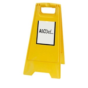 Chevalet de signalisation chantier ponctuel jaune | TIP'INFO