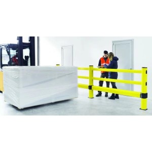 Poteau pour barrière piétonne fixation au sol | Protection industrielle modulable