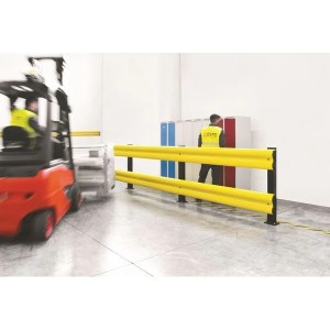 Barrière de protection pour palettier | Protection de rayonnage anti-collision industrielle