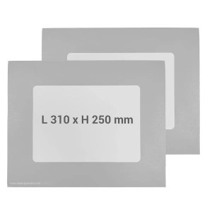 Pochettes transparentes adhésives pour marquage au sol – Lot de 2