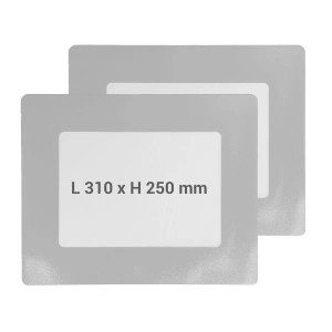 Pochettes transparentes adhésives pour marquage au sol – Lot de 2