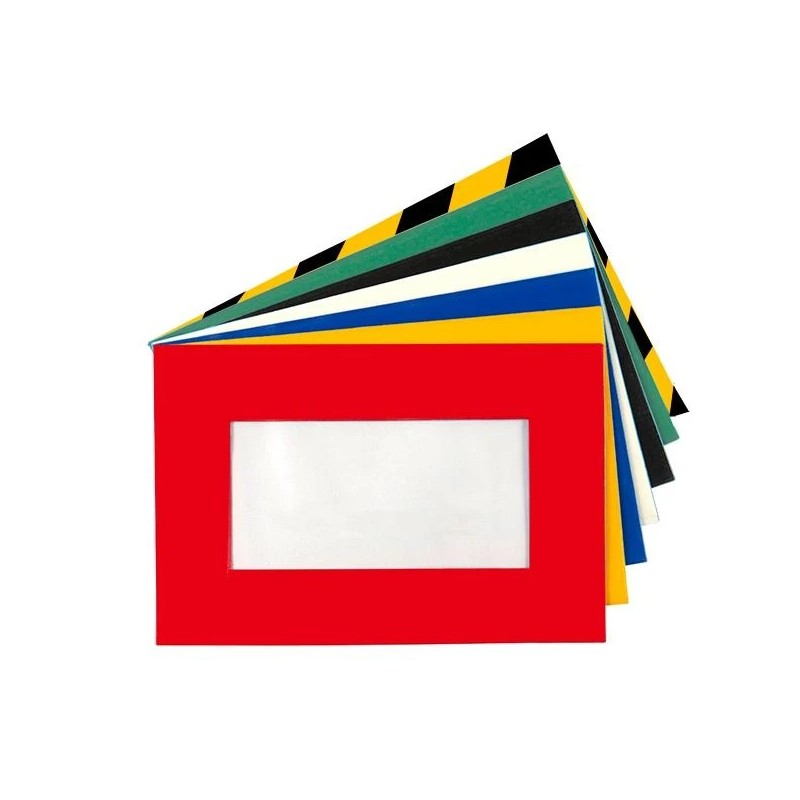 Pochettes transparentes adhésives pour marquage au sol – Lot de 2