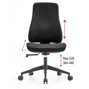 Chaise de bureau BASIC | Fauteuil ergonomique réglable