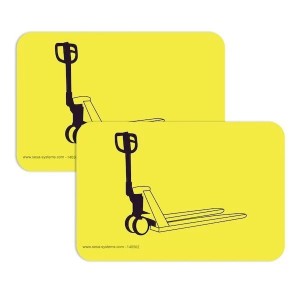 Pictogramme adhésif de marquage au sol industriel | Maroc