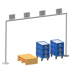 Rail aluminium sur portique | Signalétique industrielle Maroc