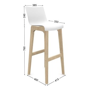 Tabouret haut avec dossier – Confort & Design