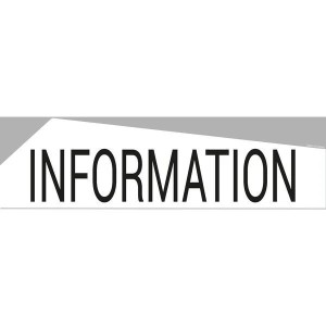 Bandeau design recto/verso "INFORMATION"