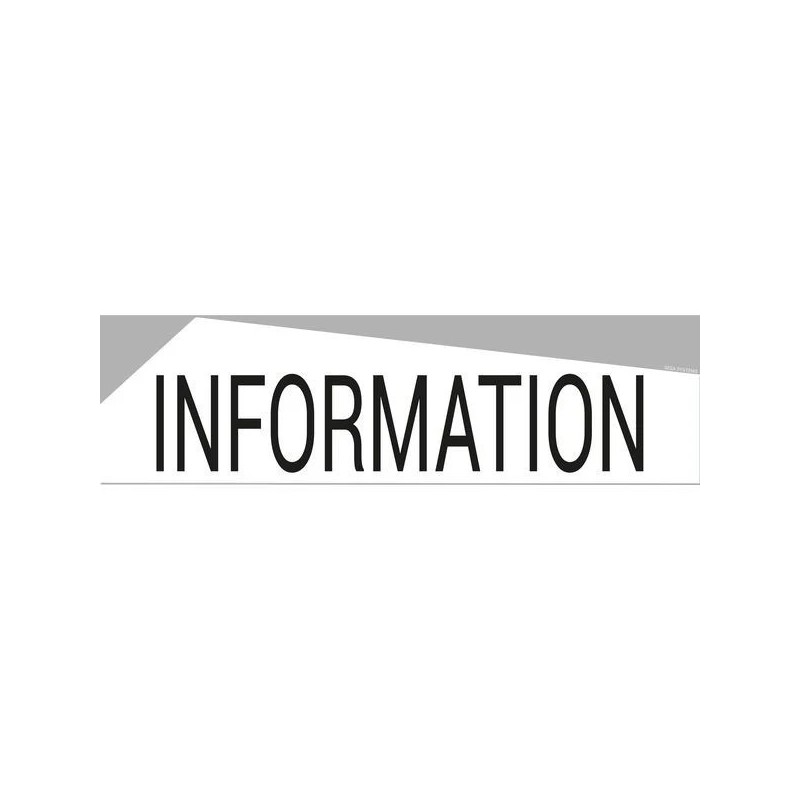 Bandeau design recto/verso "INFORMATION"