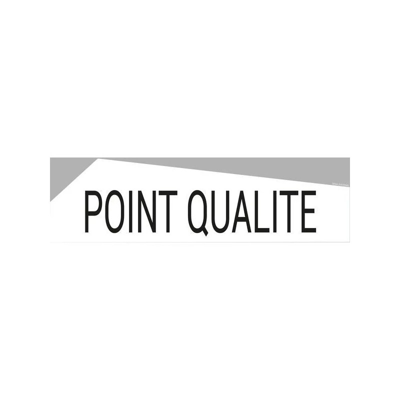 Bandeau Design POINT QUALITÉ en PVC