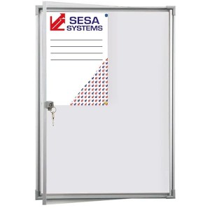 Vitrine d'affichage d'intérieur extra plate magnétique avec serrure