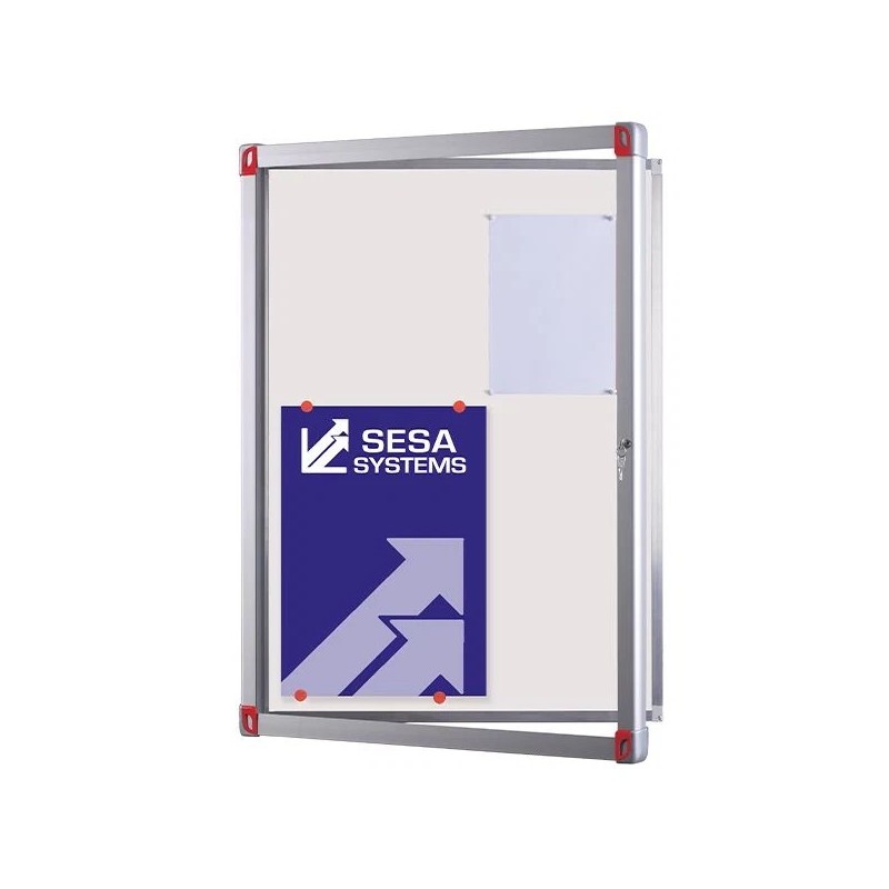 Vitrine d'affichage d'intérieur extra plate magnétique avec serrure