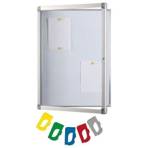 Vitrine d'affichage d'intérieur extra plate magnétique avec serrure