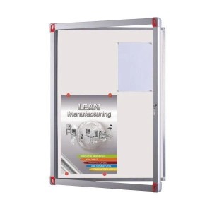 Vitrine d'affichage extérieur magnétique étanche avec serrure