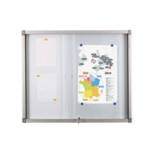 Vitrine d'affichage extérieur magnétique étanche avec serrure
