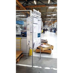 TRISPACE | Colonne d'affichage magnétique 3 faces professionnelle