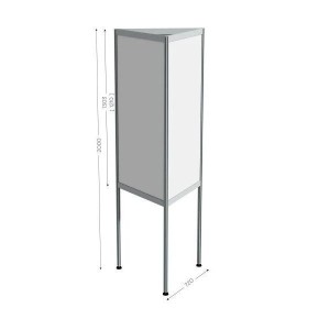 TRISPACE | Colonne d'affichage magnétique 3 faces professionnelle