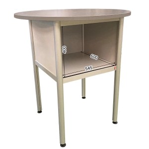 Table haute de réunion Ø1000 mm avec rangement