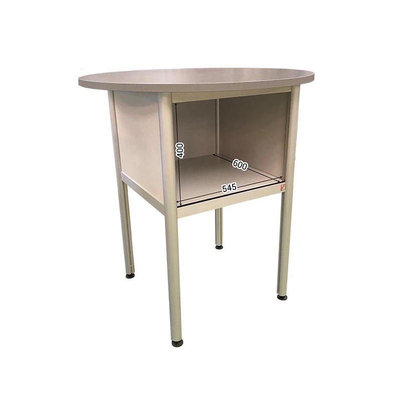 Table haute de réunion Ø1000 mm avec rangement