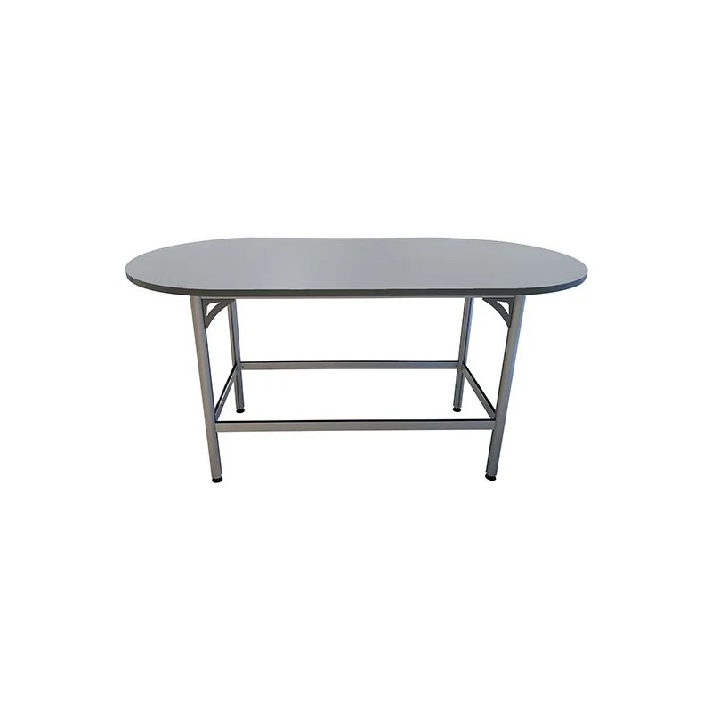 Table haute de réunion ovale 2000 x 1000 mm