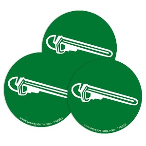 Pictogramme maintenance magnétique vert Ø75 mm