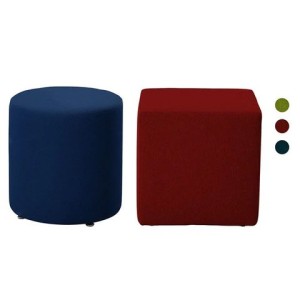 Pouf design en tissu – Assise géométrique