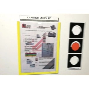 Porte-étiquette PVC magnétique transparent | Lot de 5