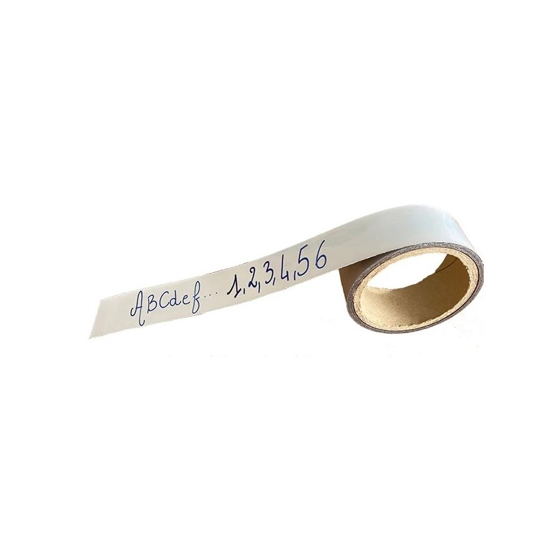 Bande magnétique blanche écriture-feutre | 5 m x 40 mm