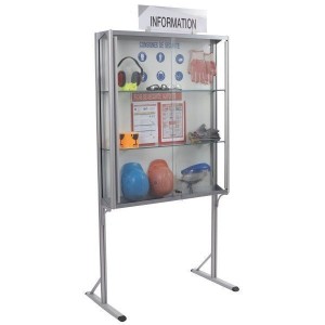 Vitrine d’exposition DEFPOST 200 – Aluminium anodisé