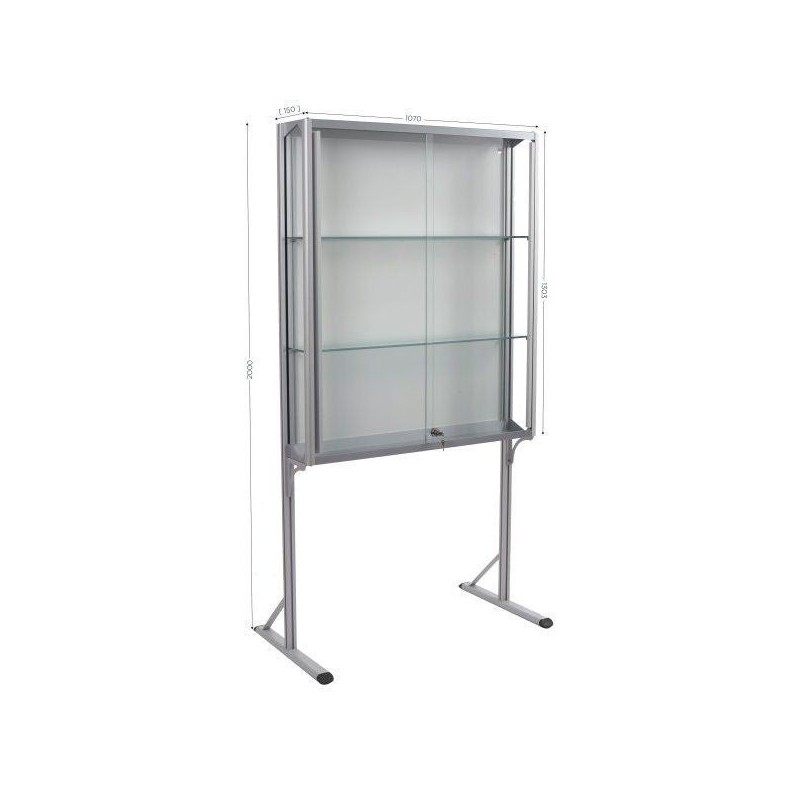 Vitrine d’exposition DEFPOST 200 – Aluminium anodisé