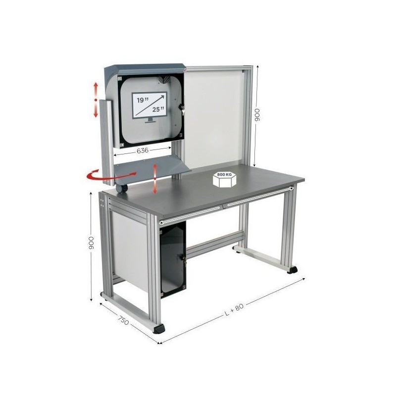 Poste de travail informatique | MOBIPOST® 3000A