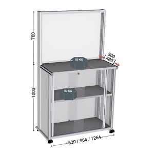 Poste contrôle qualité avec rangement – QUALIPOST® 600D