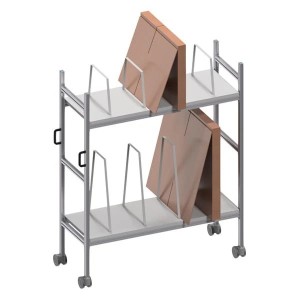 Chariot porte-cartons LEANPACK 500 | 80 kg par niveau