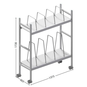 Chariot porte-cartons LEANPACK 500 | 80 kg par niveau