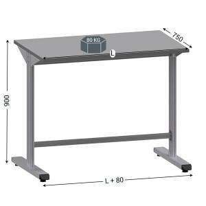 Poste de travail qualité QUALIPOST® 2000 | 80 kg modulable