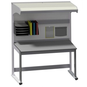 Poste de travail QUALIPOST® 3000E | 800 kg avec fond et toit