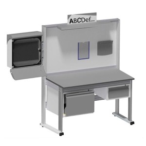 Poste de travail QUALIPOST® 3000C | 800 kg avec fond et options acoustiques