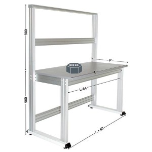 Poste de travail QUALIPOST® 3000B | 800 kg avec fond ouvert